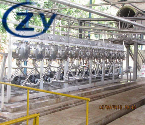Wydajna maszyna do przetwarzania ziemniaków Multicyclone 10-50t/h Pojemność Ślisko biała