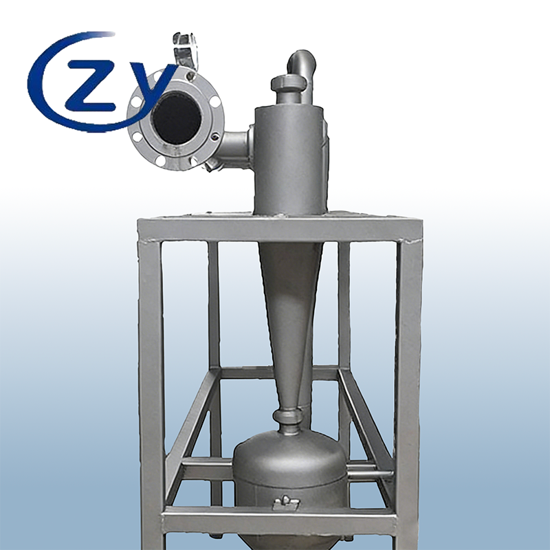 Wysokowydajny odpiaszczacz ze stali nierdzewnej SS304 do zawiesiny skrobi o wydajności 10 t/h i bez ruchomych części