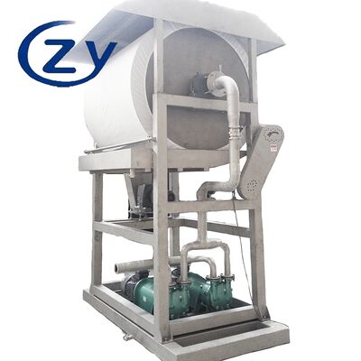 Samoczyszczący filtr próżniowy do usprawnionego oddzielania skrobi od cieczy